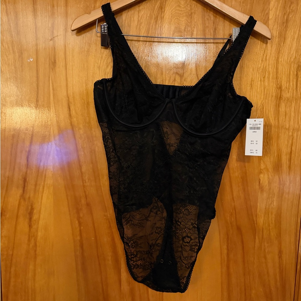 Abercrombie & Fitch Black Lace Shapewear Bodysuit